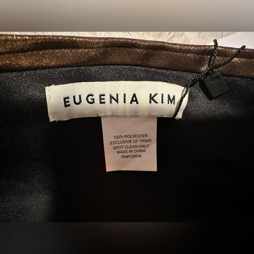 Eugenia Kim Azra Twisted Metallic Twill Bronze Turban Headband